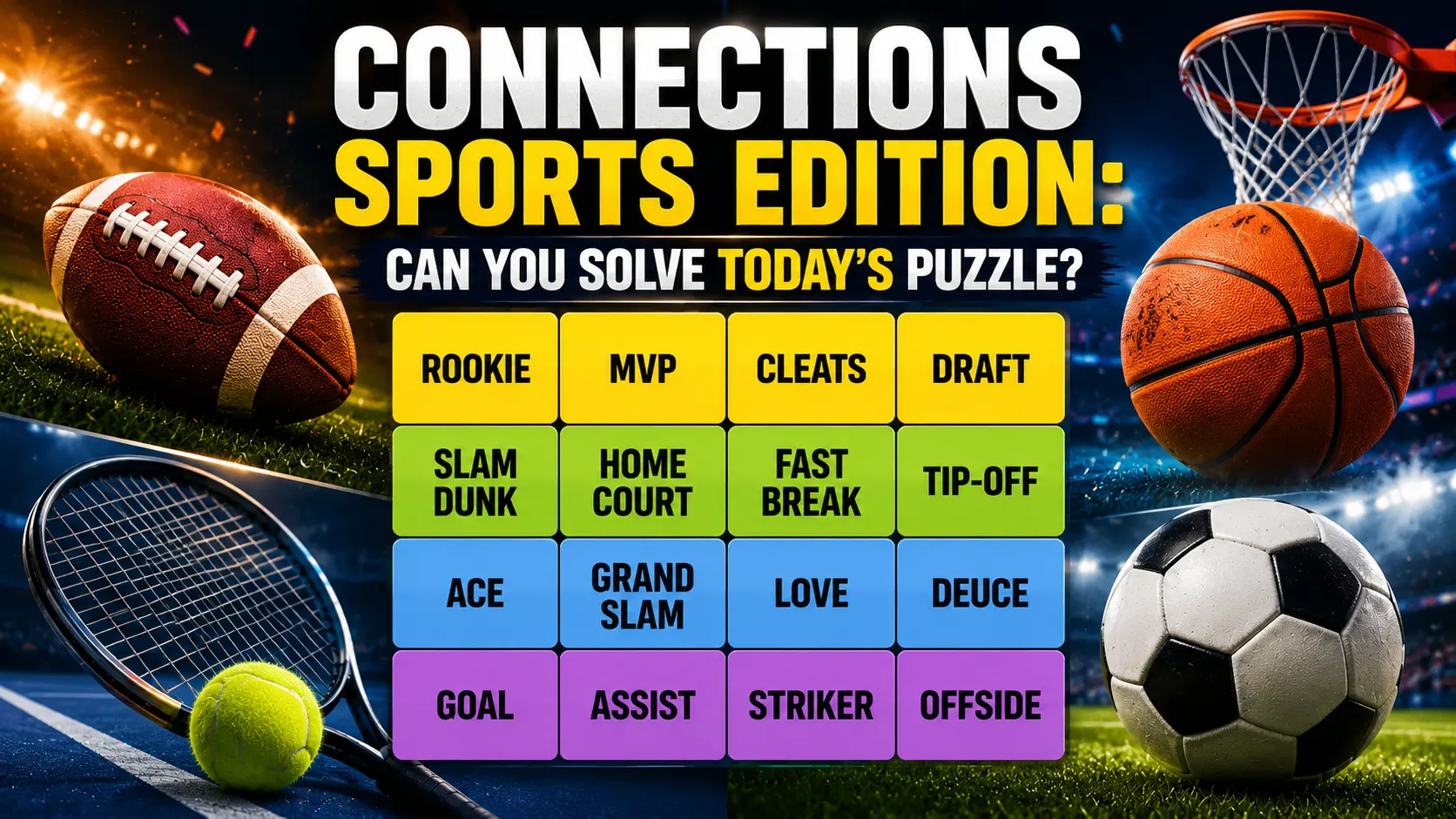 NYT Connections Sports Edition July 20 2026 word meanings and answers